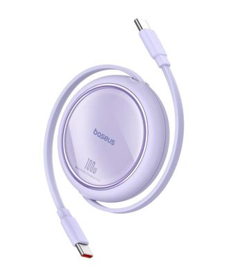 Free2Draw Mini Retractable Charging Cable Type-C to Type-C 100W 1m Nebula Purple