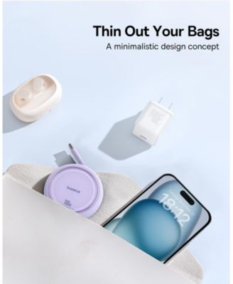 Free2Draw Mini Retractable Charging Cable Type-C to Type-C 100W 1m Nebula Purple