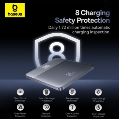 Blade2 Portable Charger 12000mAh Power Bank 65W Fast-Charging - Blue