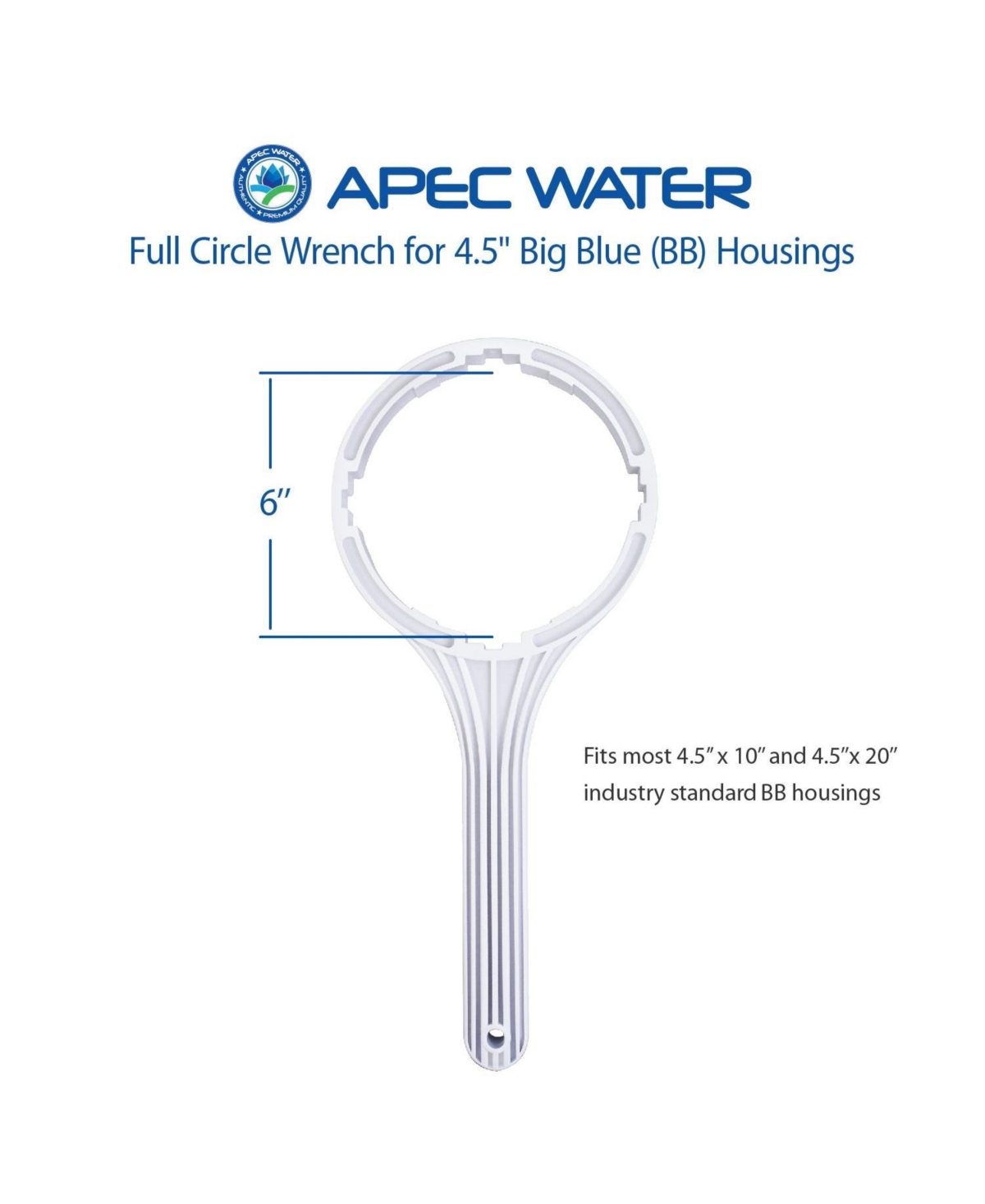 Apec Water Systems Wrench for Big and Compact Housings (Blue, Clear, White, and Black) - Assorted Pre-pack (See Table 9