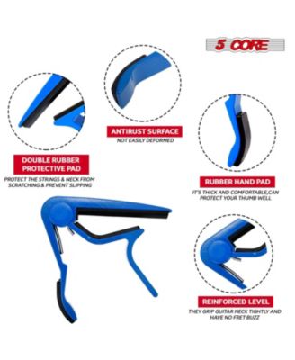 5Core Capo Acoustic Electric Guitar 6 String Kapo Clip For Banjo Mandolin Ukulele - CAPO BLUE 1Pc