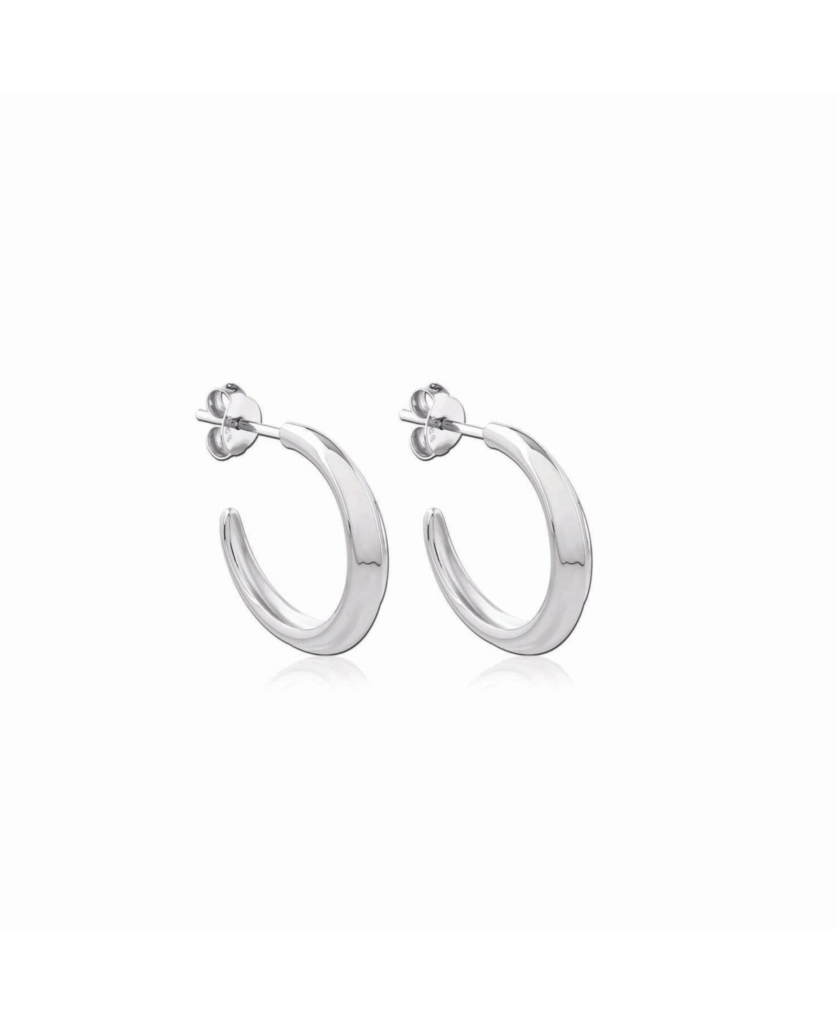 Crescent Hoops Silver Small - Silver