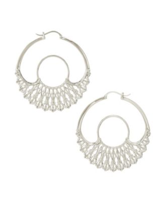 Iris Hoops Silver Large