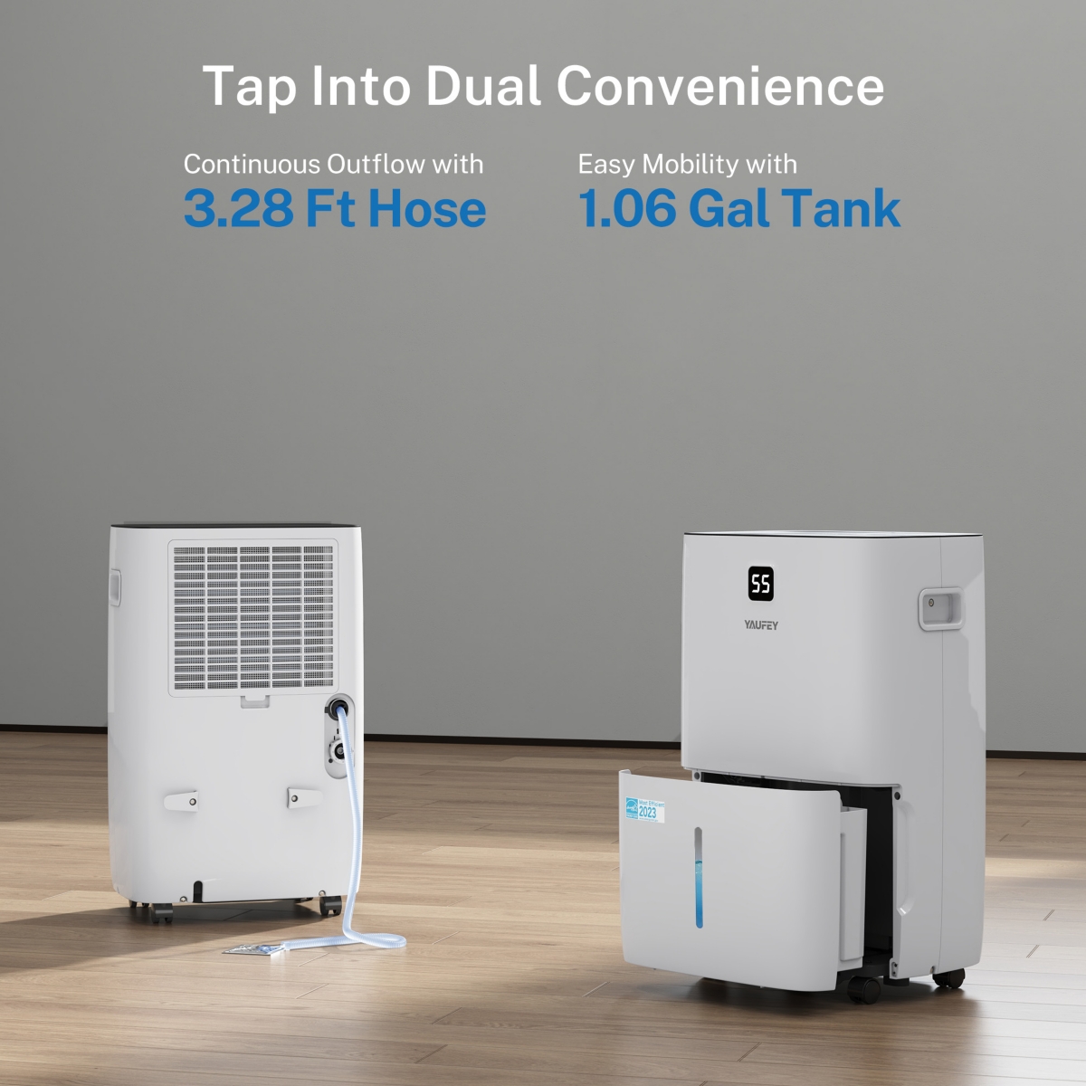 Waykar 120 Pint 6,000 Sq.Ft Energy Star Dehumidifier with 4 Area Mode for Large Room
