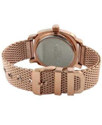 Women's Rose Gold Milano Boyfriend Watch with Rose Gold Mesh Bracelet