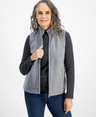 Petite fleece vest best sale