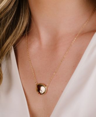 Polished Pebble Pendant Necklace