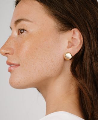 Polished Pebble Stud Earrings