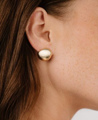 Polished Pebble Stud Earrings