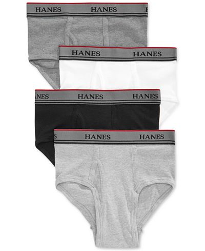 Hanes Boys' or Little Boys' 4-Pack Dyed Briefs