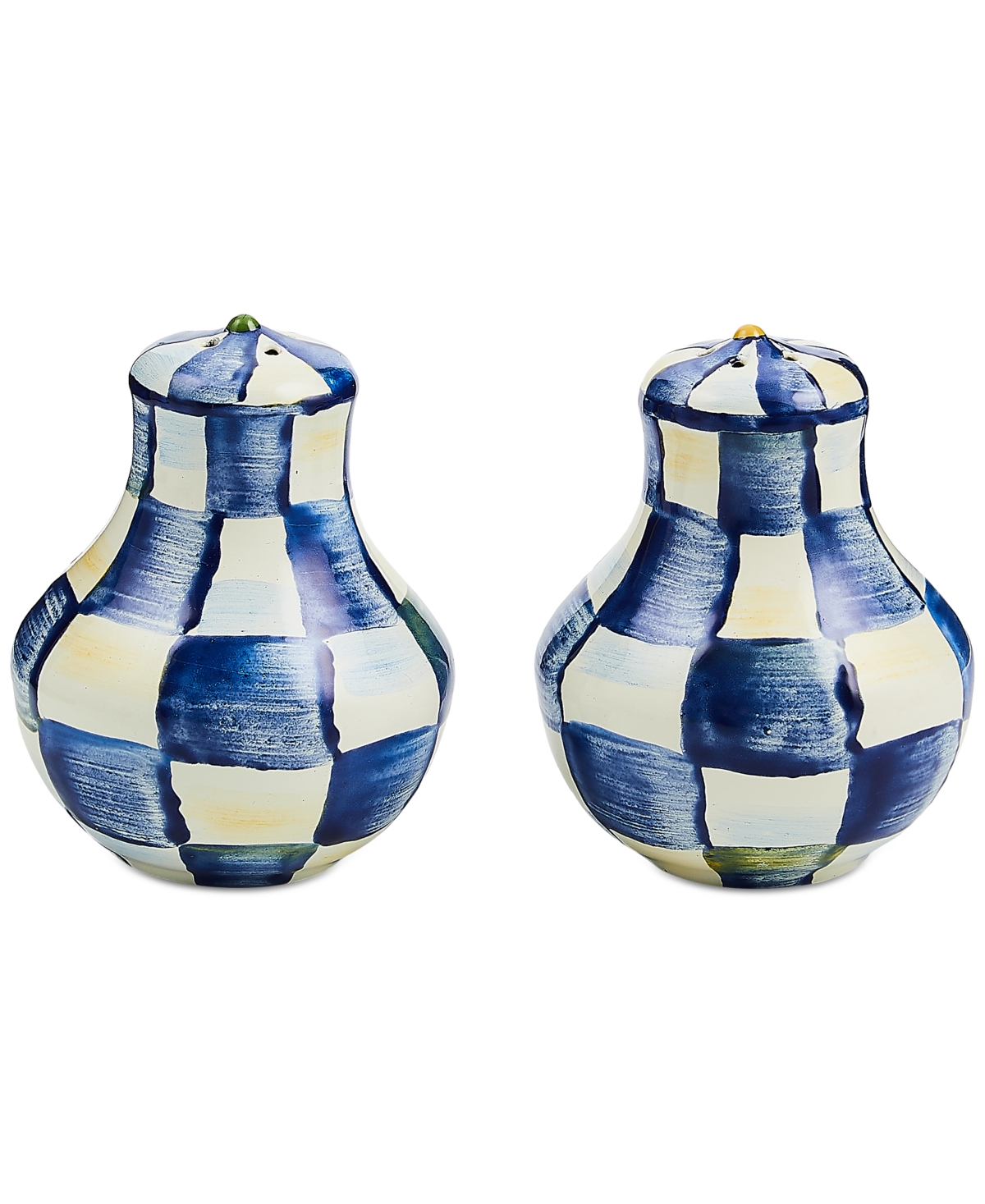 Mackenzie-childs Royal Check Salt & Pepper Shakers In No Color
