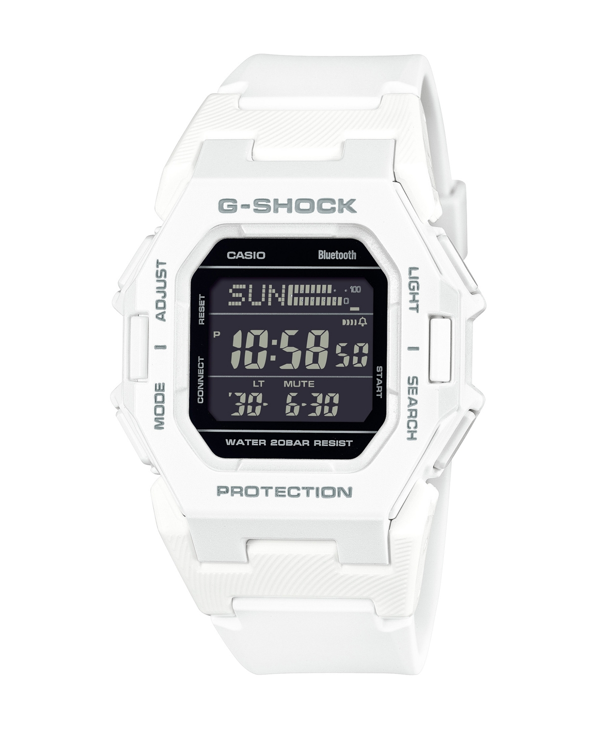 Men's Digital White Resin Watch, 46.3mm GDB500-7 - White