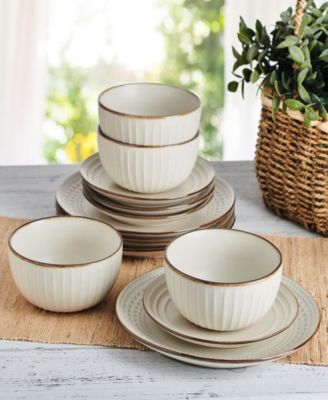 Janelle 12 Pc. Dinnerware Set, Service for 4