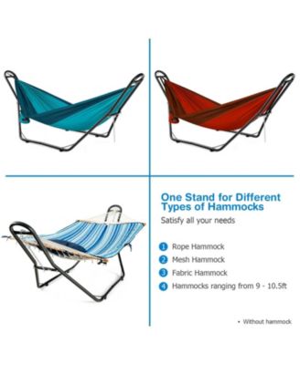 Hammock Stand Heavy Duty Steel Frame Hanging Hooks Indoor Outdoor