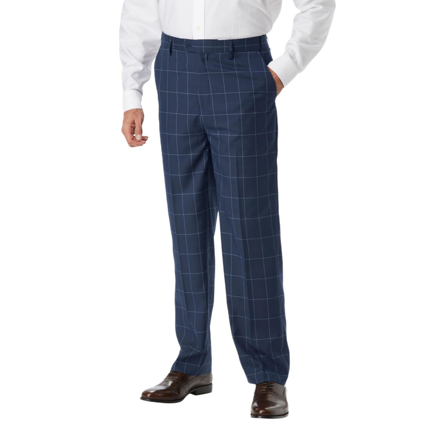 Men's Easy Movement Plain-Front Expandable Dress Pants