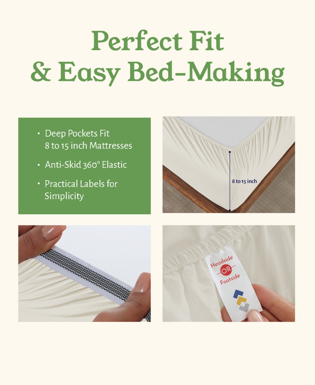 California Design Den Sheets Set, Gots Certified 100% Organic Cotton Percale, Bed Sheet by