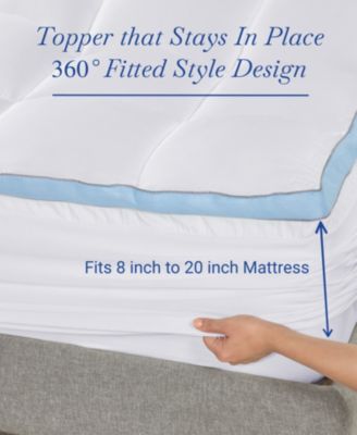 Extra Thick Cooling Plush Pillow-Top Mattress Topper, King