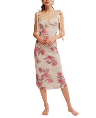 free people floral layered mesh slip dress Women's Got Glam Midi 387