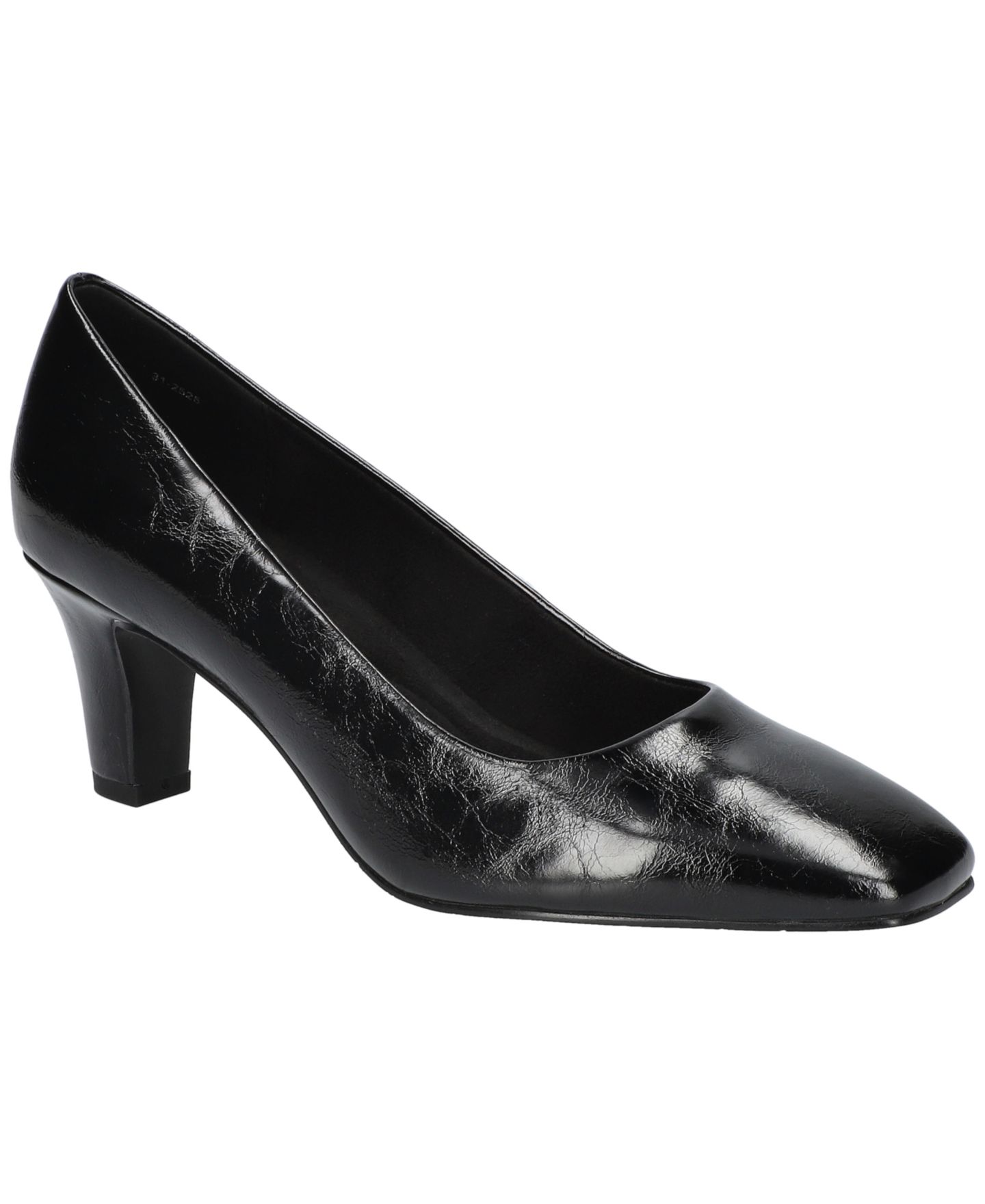 Женские туфли Easy Street Poet Square Toe Pumps, цвет: Чёрный лаковый — фото 1