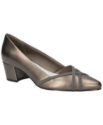Women's Lotus Block Heel Pumps