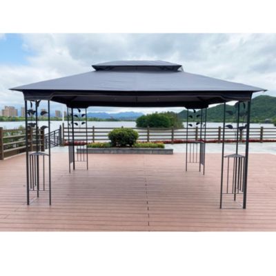 Streamdale 13' x 10' Gazebo with Double Roof & Mosquito Net