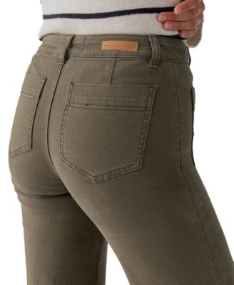 Women's The Marine Mid Rise Cropped Wide-Leg Jeans 