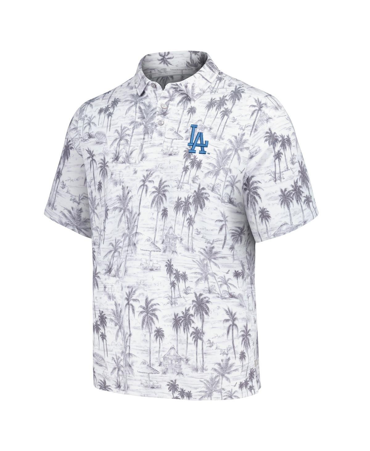 Tommy Bahama Men'sLos Angeles Dodgers Sport Cabana Shores IslandZone Tri-Blend Polo - Gray