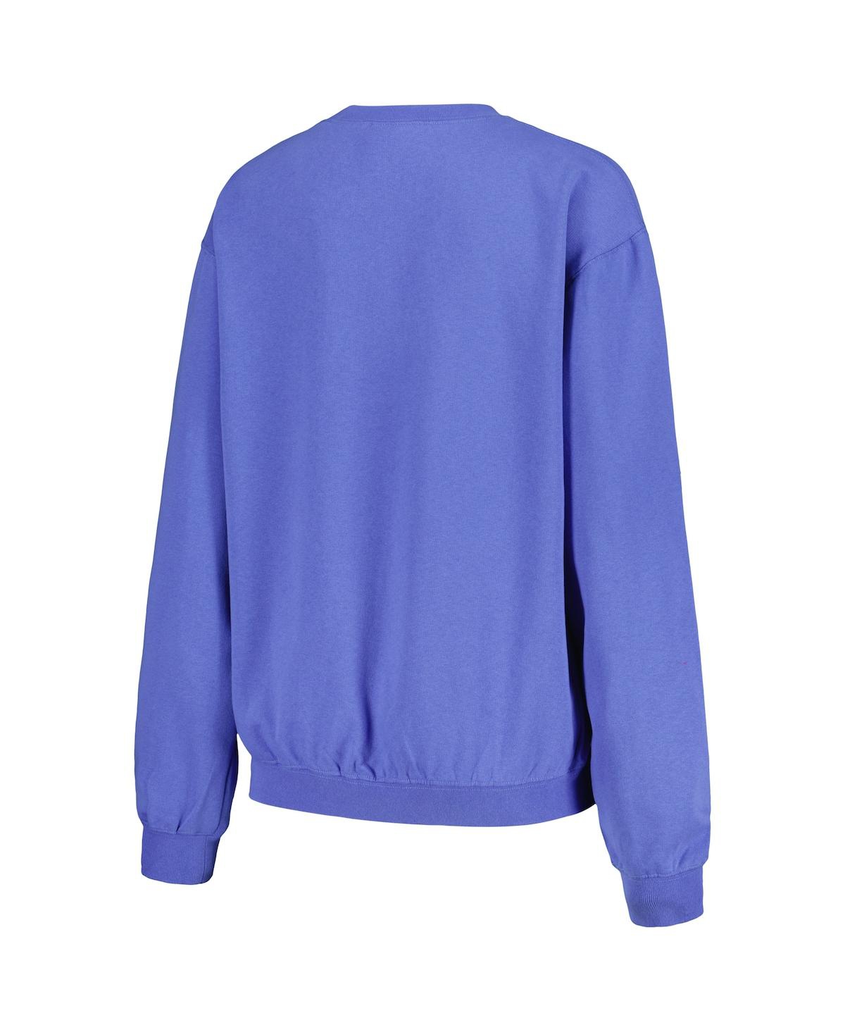 Soft As A Grape Women's Royal Los Angeles Dodgers Pigment Dye Pullover Sweatshirt In Royal