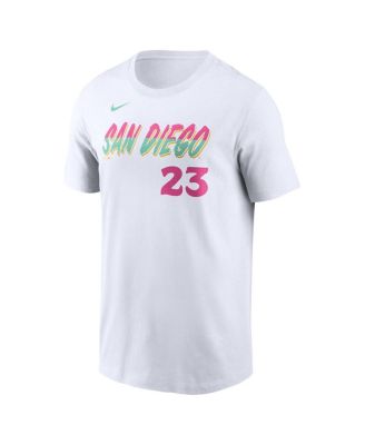 Men's Fernando Tatis Jr.&nbsp;White San Diego Padres City Connect Fuse Name Number T-Shirt