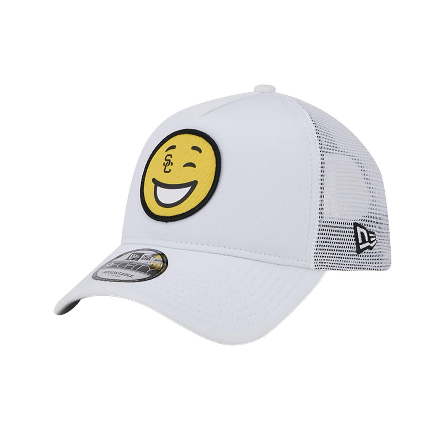 Men's White USC Trojans Wink Foam Trucker Adjustable Hat