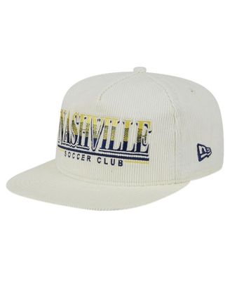 Men's White Nashville SC Throwback Corduroy Golfer Adjustable Hat