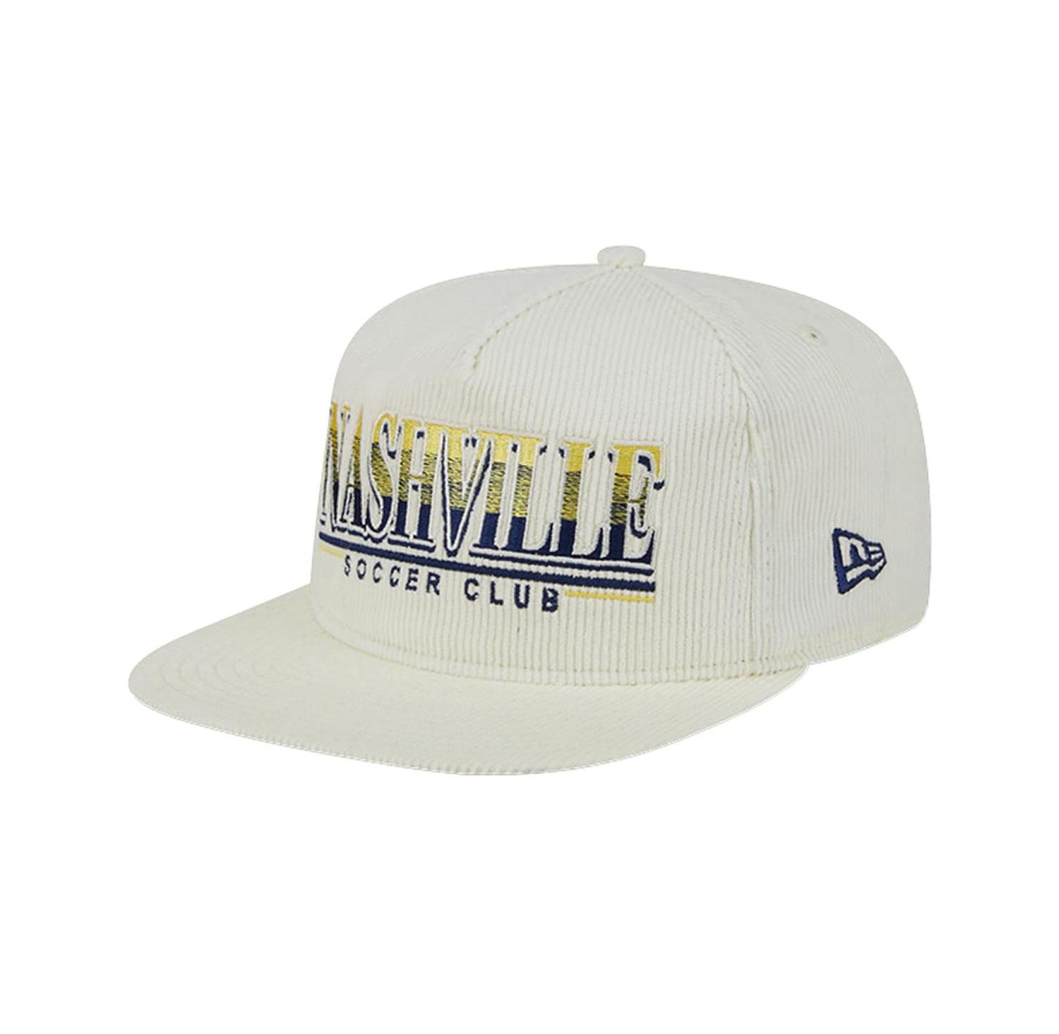 Men's White Nashville SC Throwback Corduroy Golfer Adjustable Hat