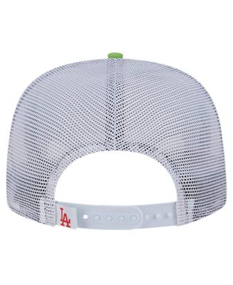 Men's Red Los Angeles Dodgers Neon Horizon A-Frame Trucker 9FIFTY Snapback Hat