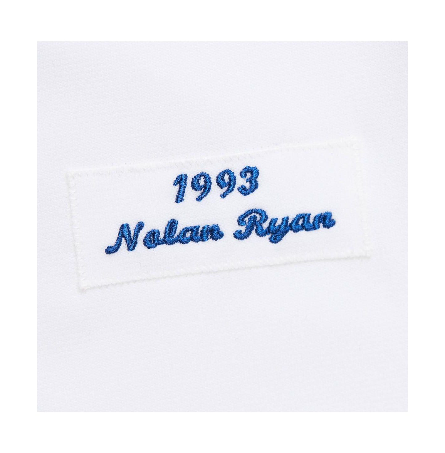 Мужской топ Mitchell & Ness Nolan Ryan Nolan Ryan White Texas Rangers 1993 Cooperstown Collection Authentic Jersey — фото 3