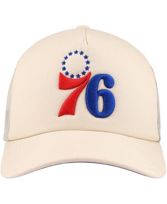 Men's Cream Philadelphia 76ers Trucker Adjustable Hat