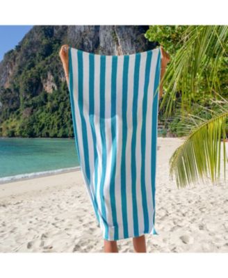 Cali Cabana Striped Soft Cotton 4 Pack Beach Towels, 30x60 in