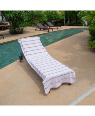 Cotton Terry Lounge Chair Covers, 2-Pack, 30" x 85" with Pocket Design