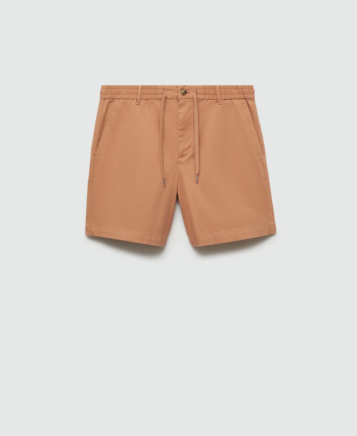 Mango Men's Drawstring Detail Cotton Shorts