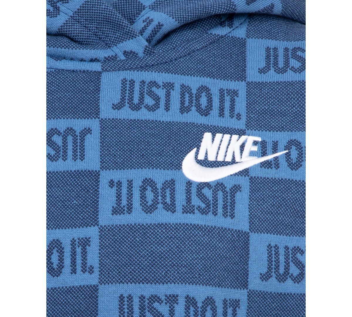 Nike Sportswear Little Boys Textured Club Fleece Pullover Hoodie - U90midnigh