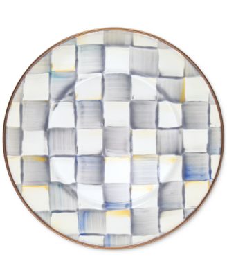 MacKenzie-Childs - Sterling Check Salad/Dessert Plate