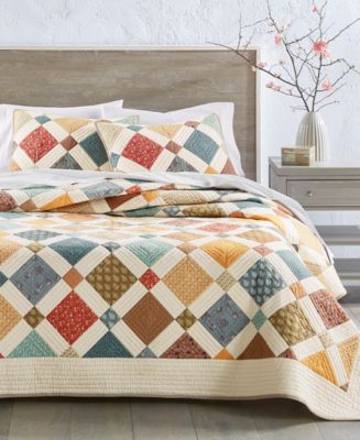 Charter Club Lattice Artisan Cotton Quilt, Exclusively at Macy's