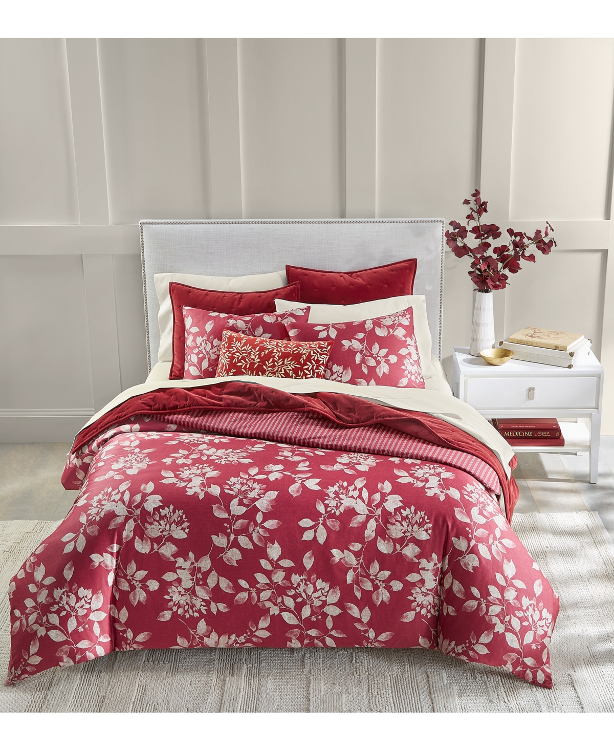 Charter Club Holiday Botanical 2-Pc. Duvet Cover Set, Twin, Exclusively at Macy's