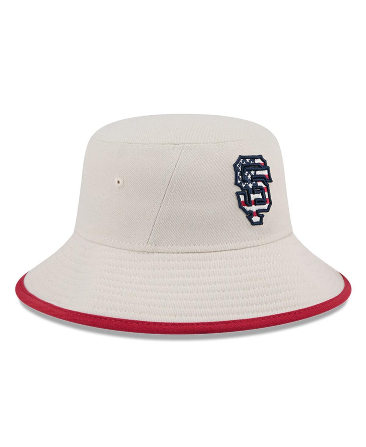 NEW ERA MEN'S KHAKI SAN FRANCISCO GIANTS 2024 FOURTH OF JULY BUCKET HAT 