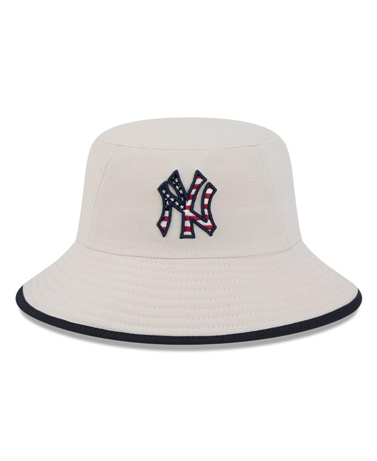 NEW ERA MEN'S KHAKI NEW YORK YANKEES 2024 FOURTH OF JULY BUCKET HAT 