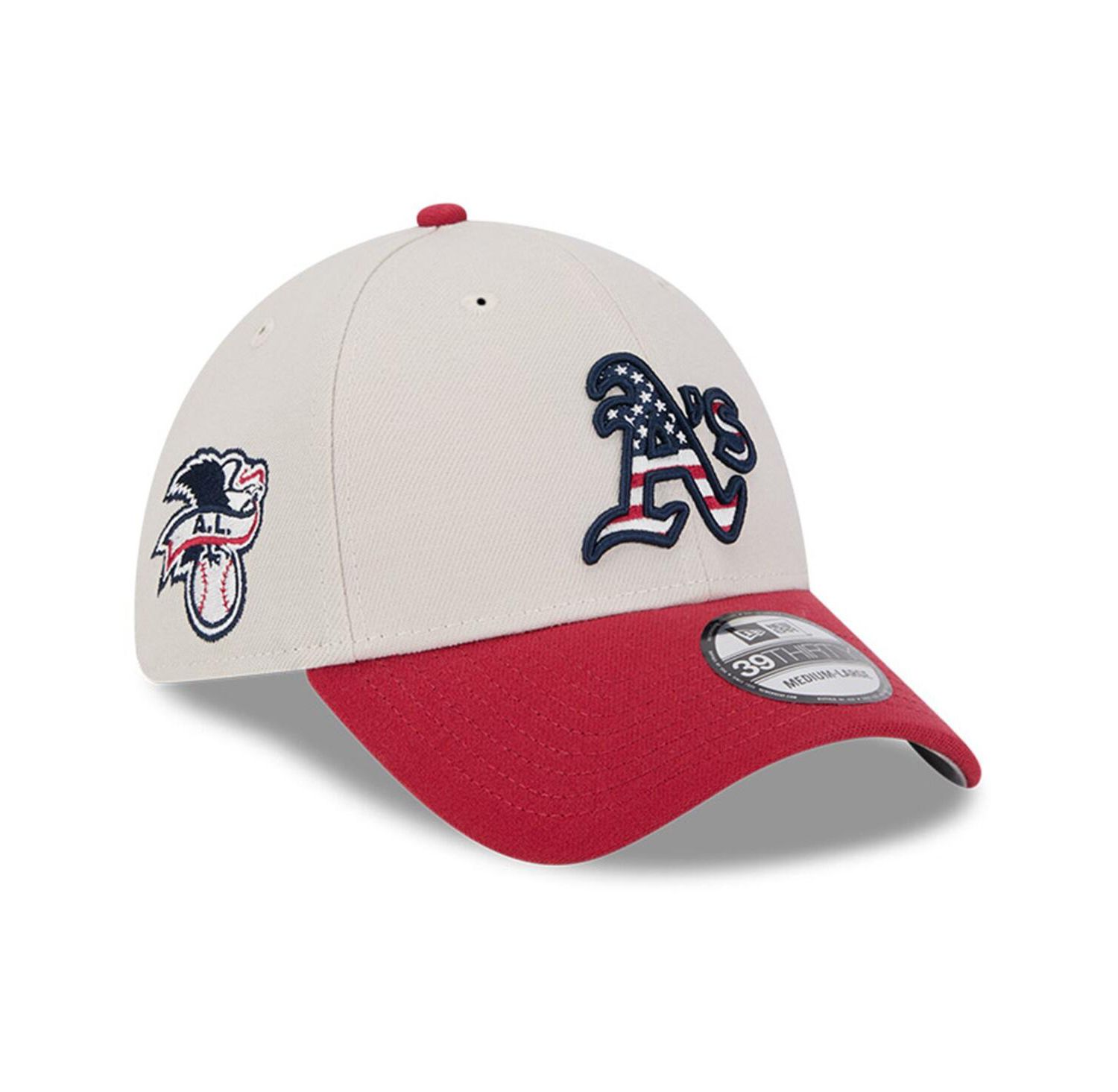 Men's Red Oakland Athletics 2024 Fourth of July 39THIRTY Flex Hat
