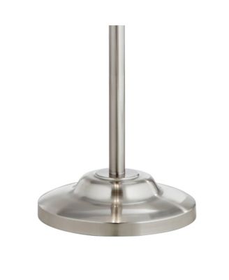 Roxie Modern Floor Lamp Standing 65 1/2" Tall Brushed Nickel Sheer Linen Double Drum Shade for Living Room Bedroom Office House