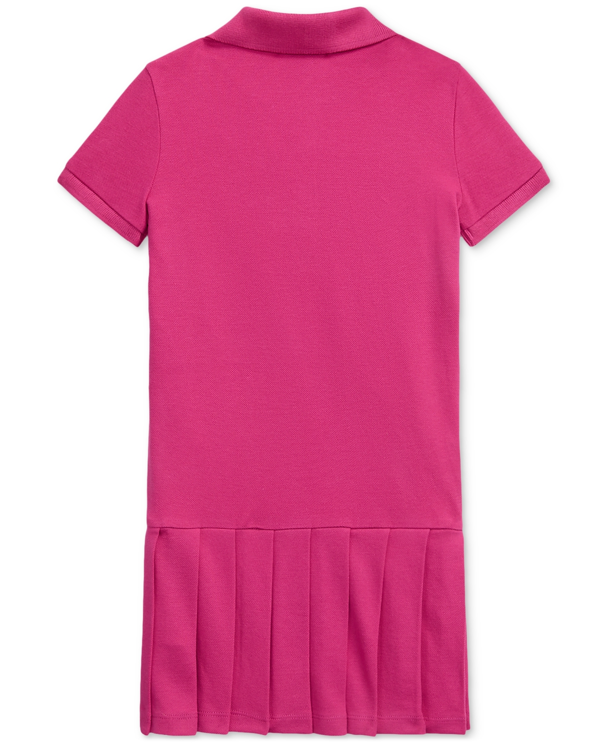 Polo Ralph Lauren Toddler And Little Girls Pleated Stretch Mesh Polo Dress - NAVY