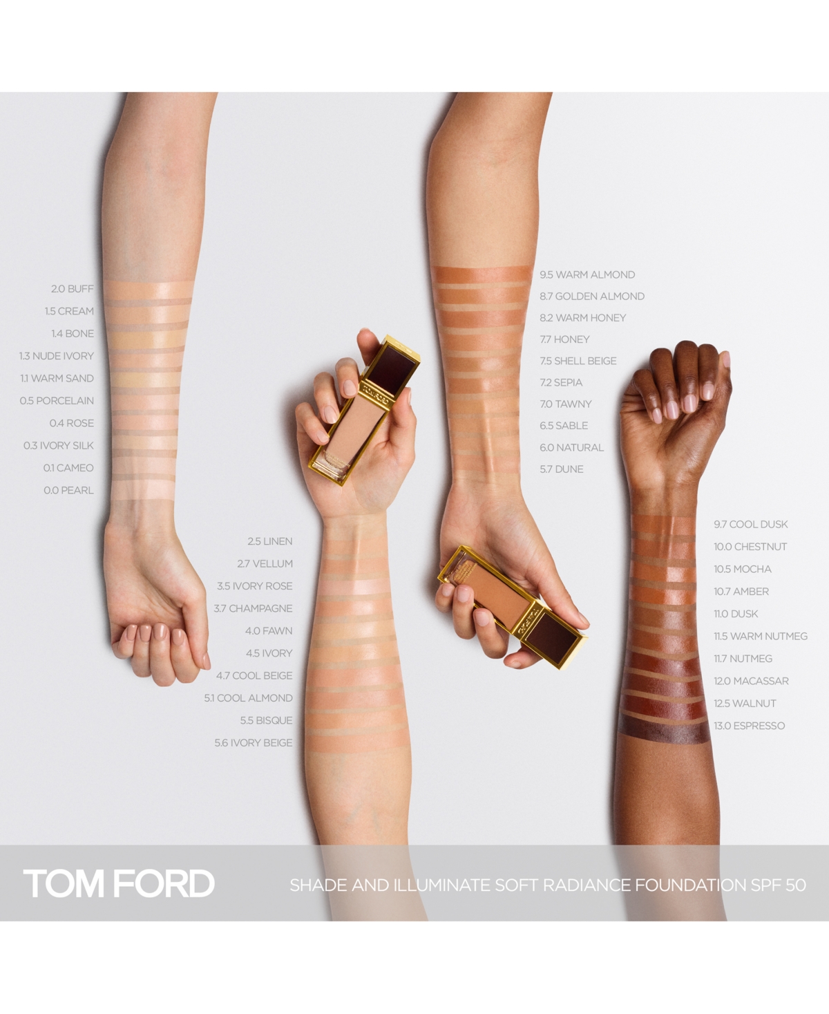 Tom Ford Shade & Illuminate Soft Radiance Foundation Spf 50 - 7.0 Tawny