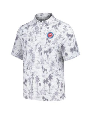 Men's Gray Chicago Cubs Sport Cabana Shores IslandZone Tri-Blend Polo