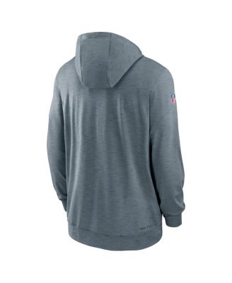 Men's Heather Gray Philadelphia Eagles Sideline Team Pop Full-Zip Hoodie Jacket